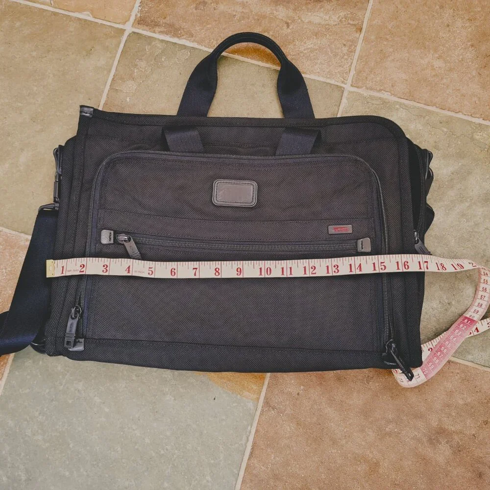Tumi Alpha Organizer Brief Portfolio Black Bag
